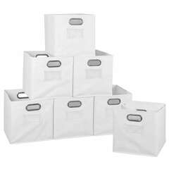 Niche - HTOTE12PKWH - Cubo 12-in W x 12-in H x 12-in D White Fabric Collapsible Stackable Bin