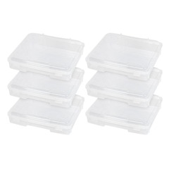 IRIS - 150655 - 13.04-in W x 3.15-in H x 12.25-in D Clear Plastic Stackable Bin