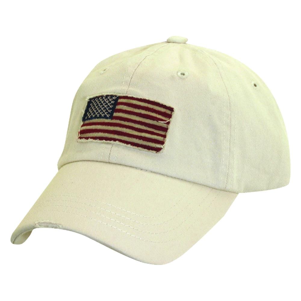 Dorfman Pacific - USA35 - Patriotic Ball Cap- Putty