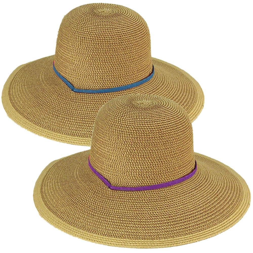 MidWest Quality Gloves, Inc. - 94BL - Straw Hat with Glove-Raspberry