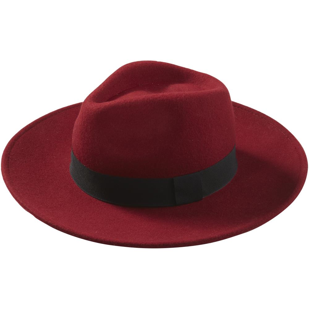 DII - 810962 - Wine Hilary Wool Panama Hat