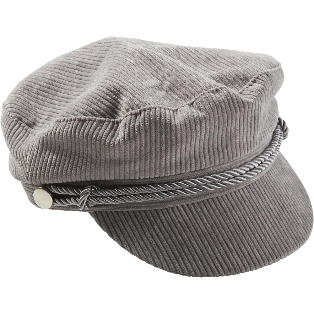 DII - 810914 - Gray Corduroy Newsboy Cap