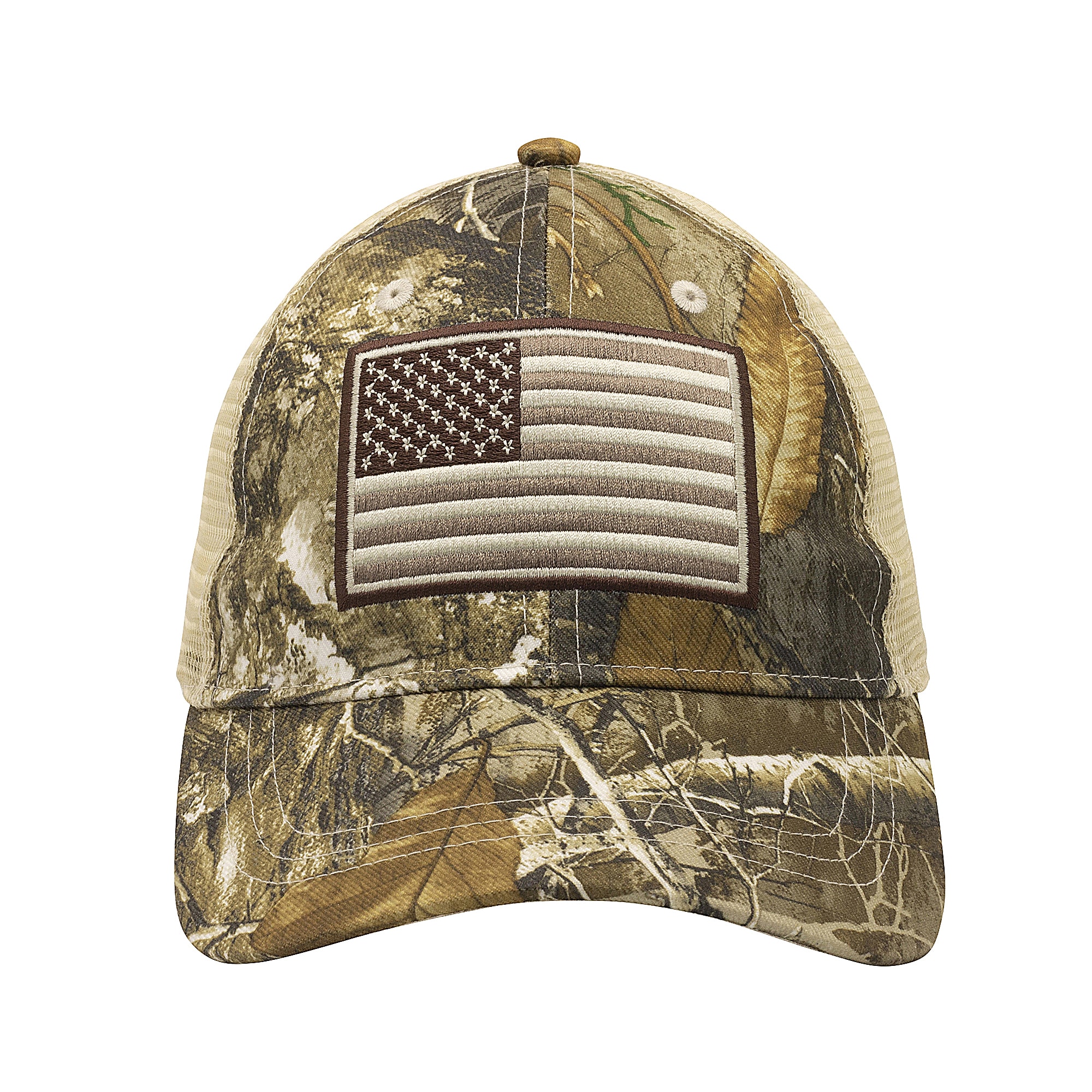 Realtree - 4914108 - American Flag Camo Trucker Cap