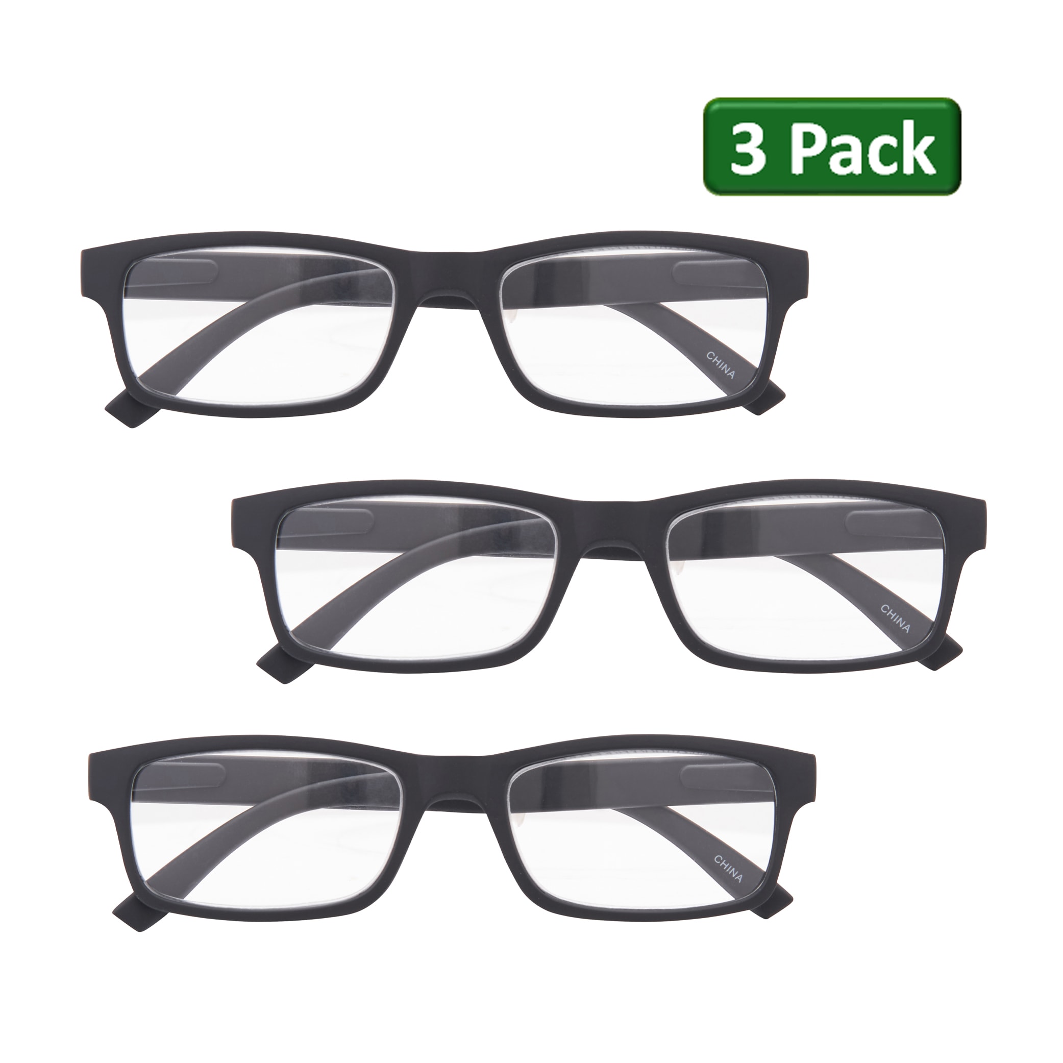 Hillman - 2573183 - Adult Unisex Black Plastic Reading Glasses