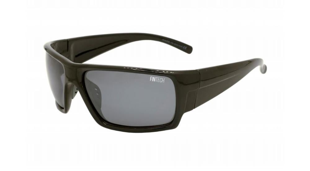 FINTECH - FMSGWT-204P - Mens Polarized Gloss Black Plastic Sunglasses