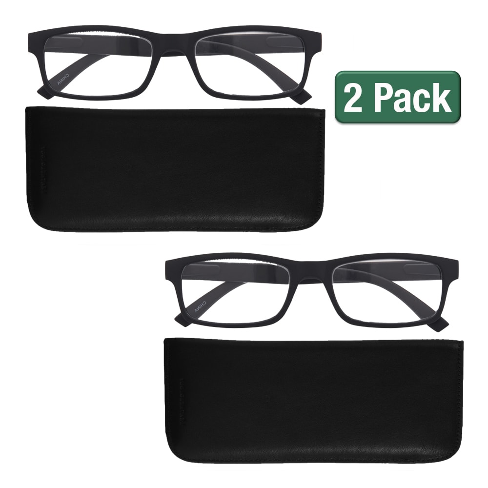Hillman - 1HE86040 - Adult Unisex Black Plastic Reading Glasses