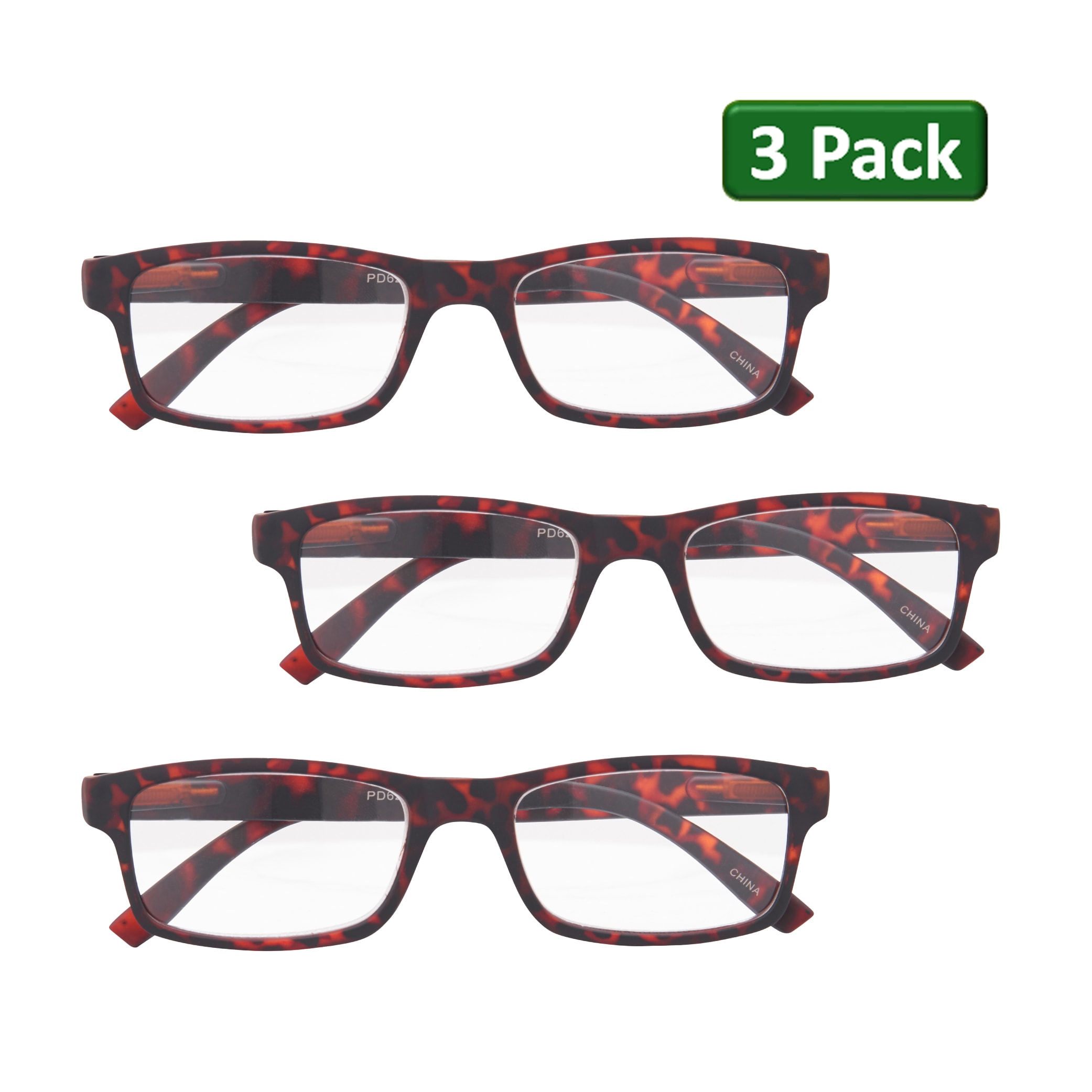 Hillman - 2573185 - Adult Unisex Black Plastic Reading Glasses