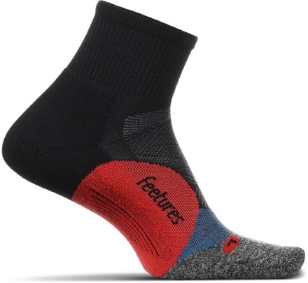 Feetures - Elite Light Cushion Quarter Socks - BOUNCE BLACK
