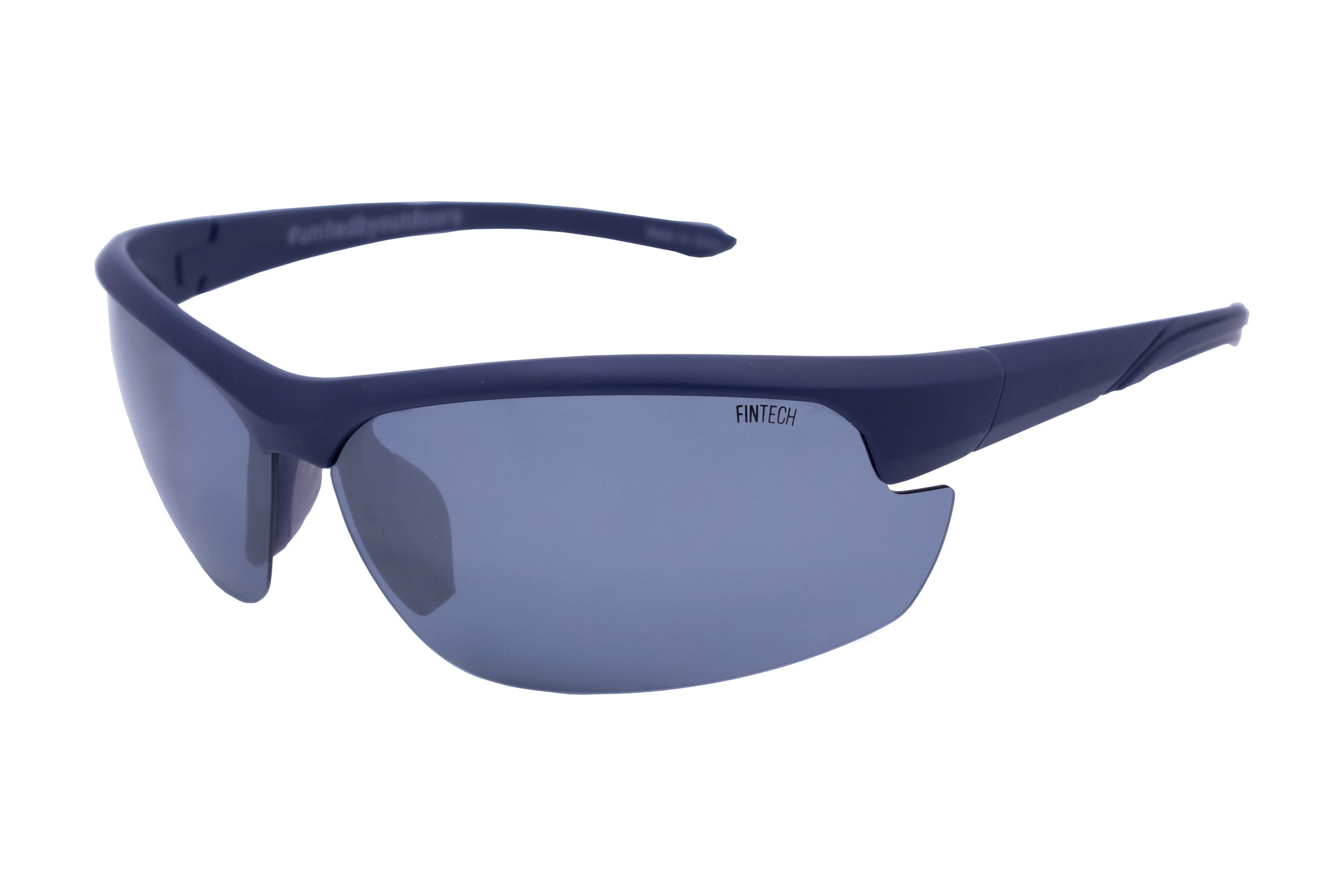 FINTECH - FTS-BLADE-106P - Mens Polarized Matte Navy Plastic Sunglasses