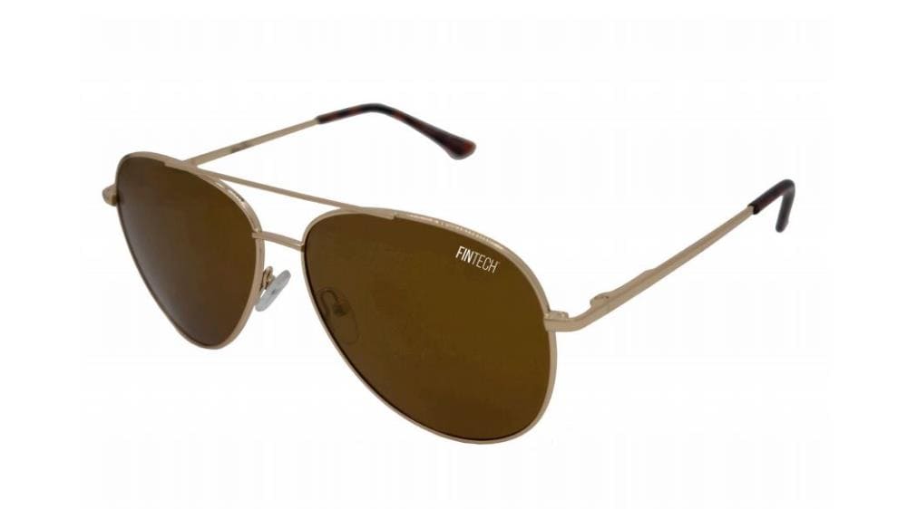 FINTECH - FMSTNY-001P - Mens Polarized Gold Steel Sunglasses