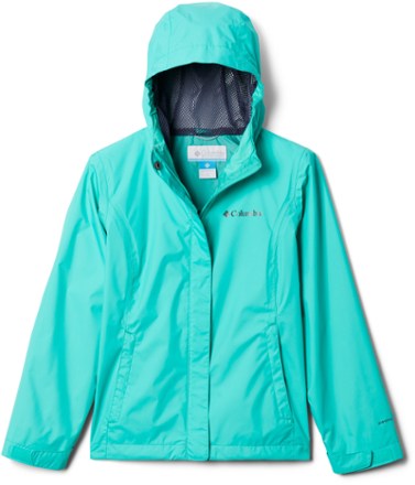 Columbia - Arcadia Rain Jacket - Girls - ELECTRIC TURQUOISE