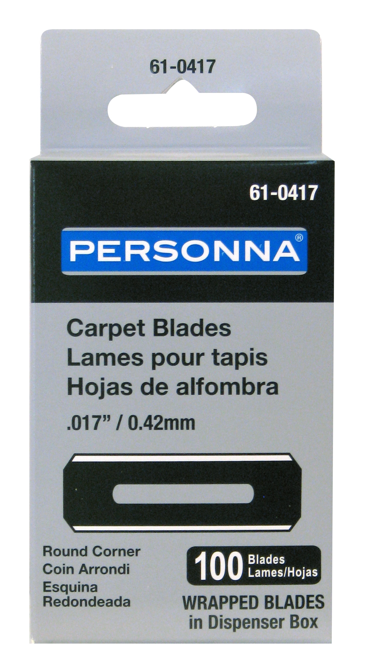 PERSONNA - 61-0417-TRAY - Carpet Blades 100-Blade Utility Knife