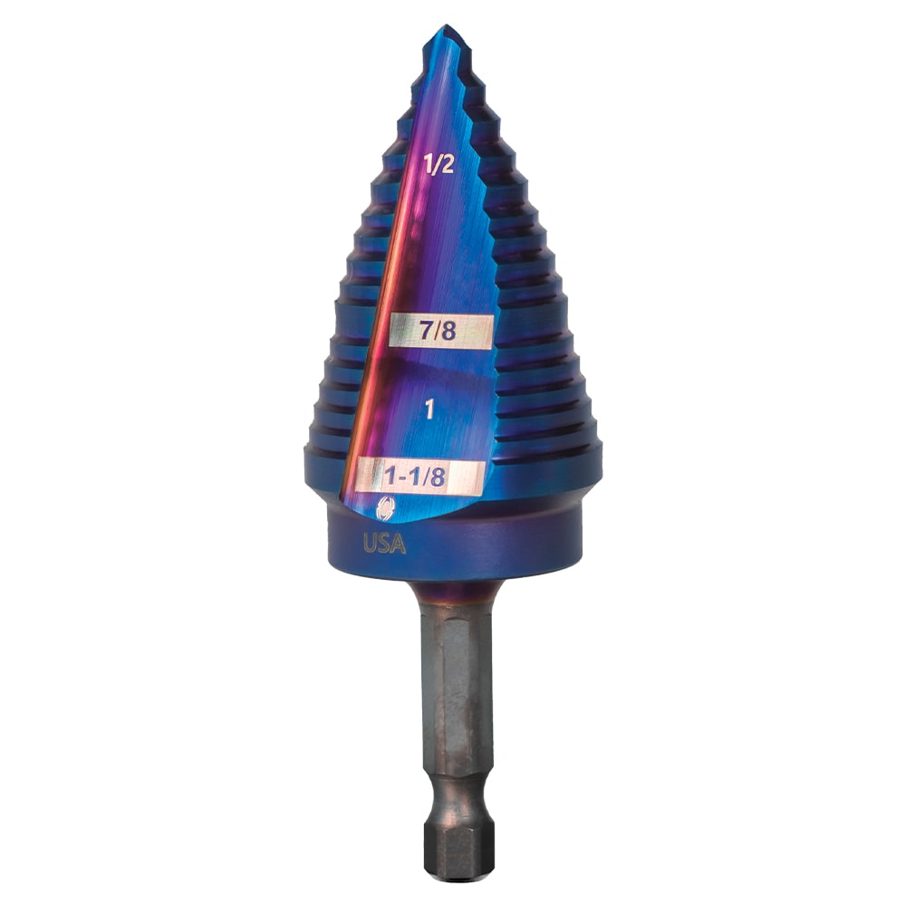 Spyder - 19022 - Mach-Blue 1/4-in 12-Step Drill Bit