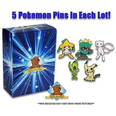 5 Assorted Pokemon Pins and Deck Box - Includes 5 Official Pokemon Pins Chosen at Assorted - Plus Golden Groundhog Deck Storage Box