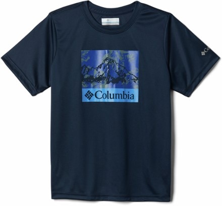 Columbia - Terra Trail T-Shirt - Boys - COLLEGIATE NAVY/LEAFSCAPE