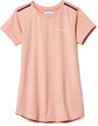 Columbia - Tech Trek T-Shirt - Girls - FAUX PINK HEATHER