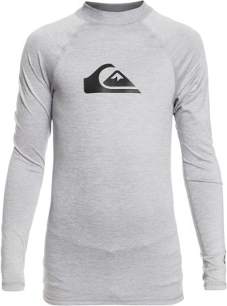 Quiksilver - All Time Long-Sleeve Rashguard - Boys - SLEET HEATHER