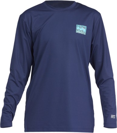 Billabong - Crayon Wave Long-Sleeve Shirt - Boys - NAVY