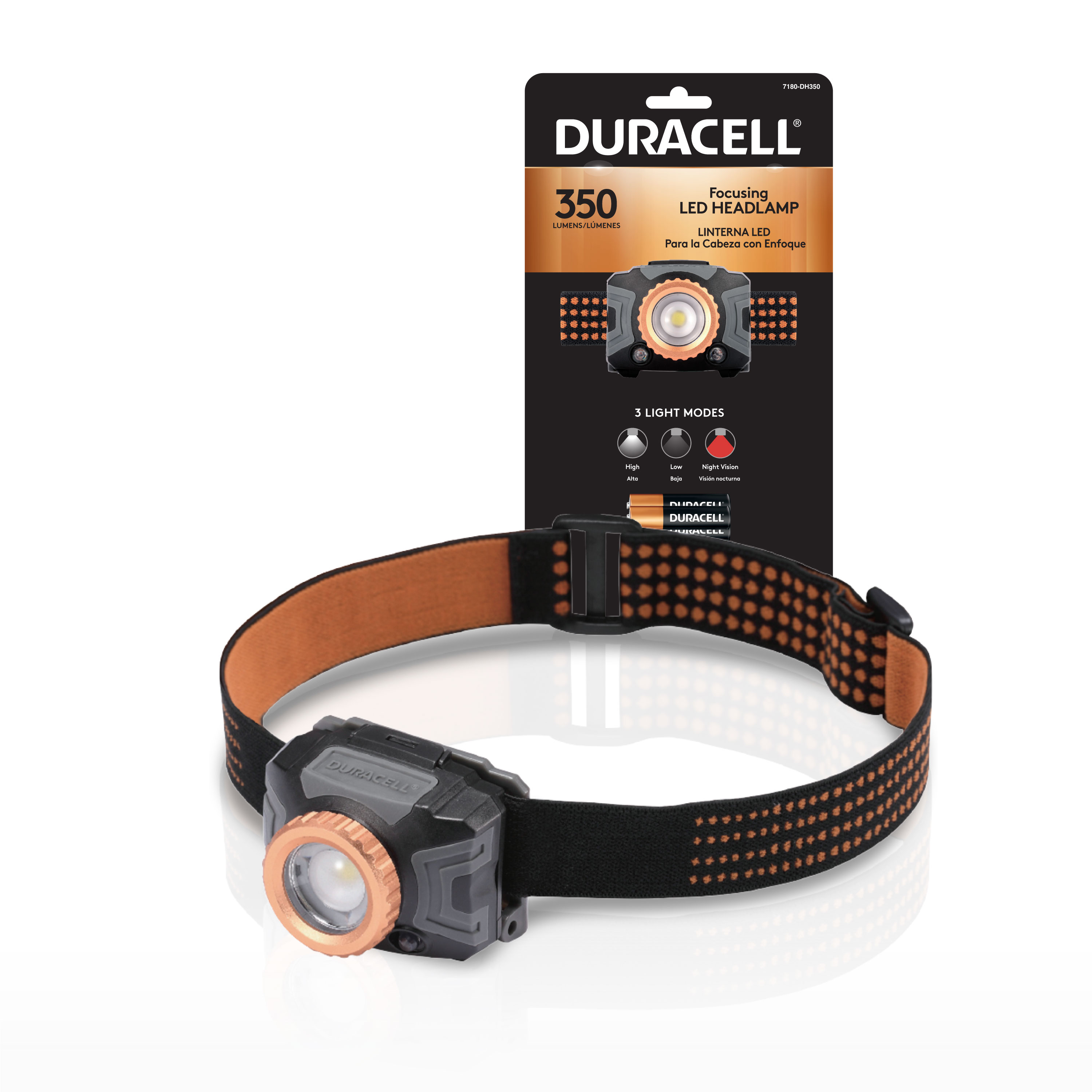 Duracell - 7180-DH350 - 350-Lumen LED Headlamp (Battery Included)