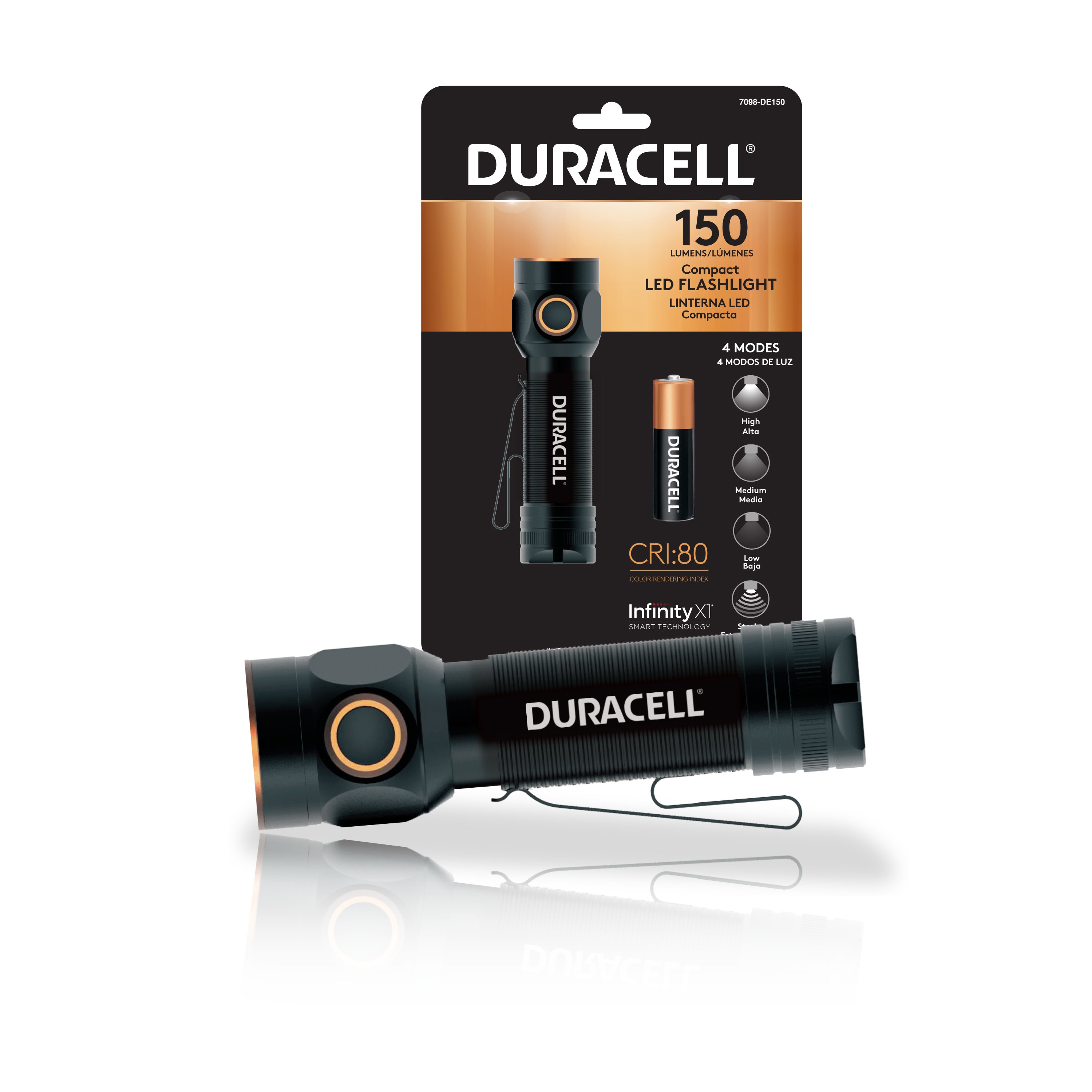 Duracell - 7098-DE150 - 150-Lumen LED Miniature Flashlight (Battery Included)