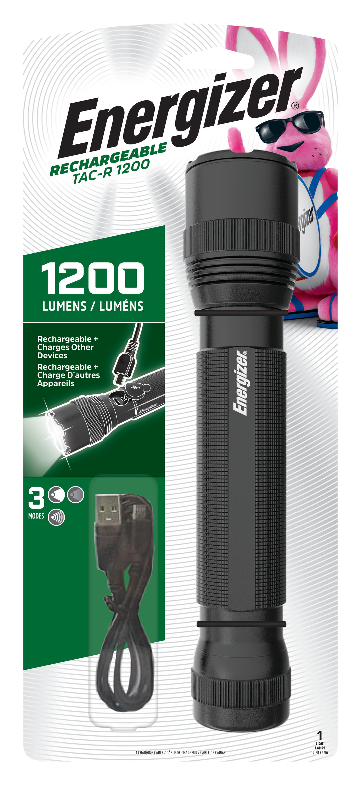 Energizer - ENPMHT28 - Recharge 1200-Lumen LED Rechargeable Flashlight (Battery Included)