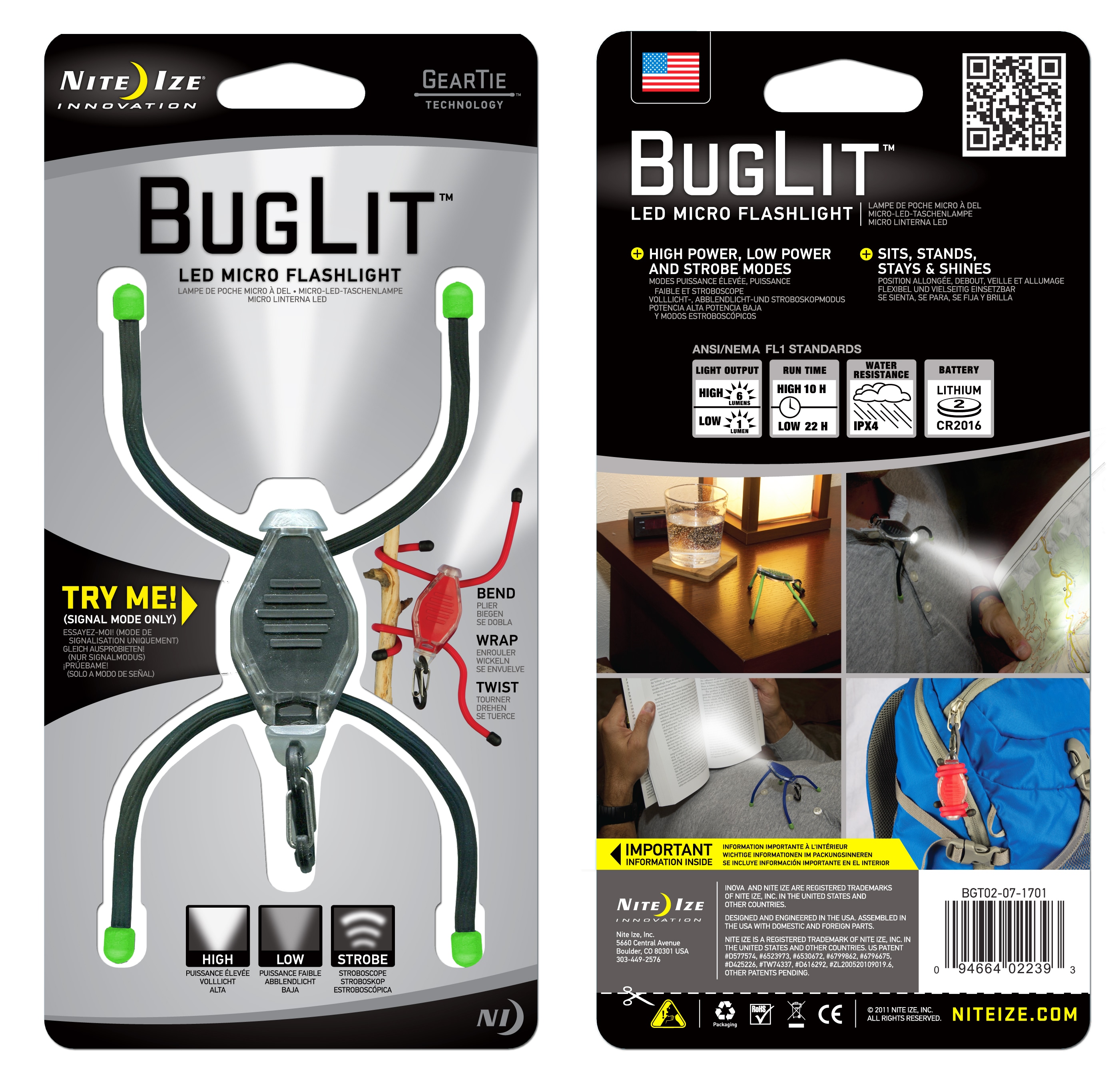 Nite Ize - BGT02-07-1701 - 6-Lumen LED Miniature Flashlight (Battery Included)