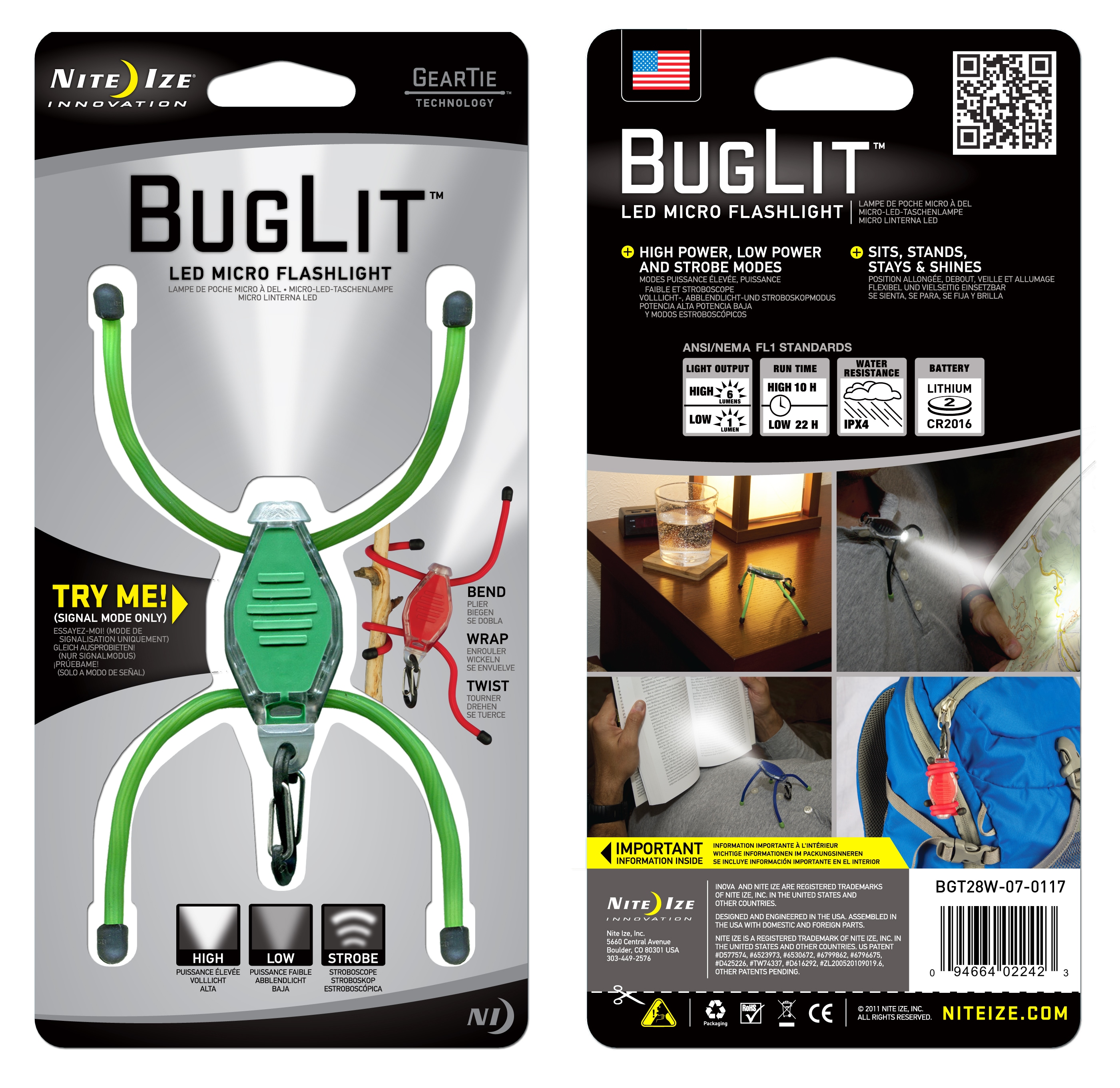 Nite Ize - BGT28W-07-0117 - 6-Lumen LED Miniature Flashlight (Battery Included)