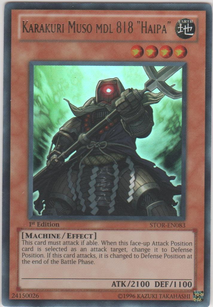 Karakuri Muso mdl 818 Haipa - STOR-EN083 - Ultra Rare - 1st Edition