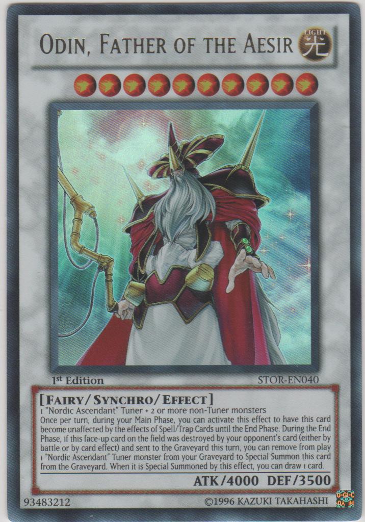 Odin, Father of the Aesir - STOR-EN040 - Ultra Rare - 1st Edition - Yu-Gi-Oh!  Singles  Booster Pack Singles  Storm of Ragnarok - The End Games