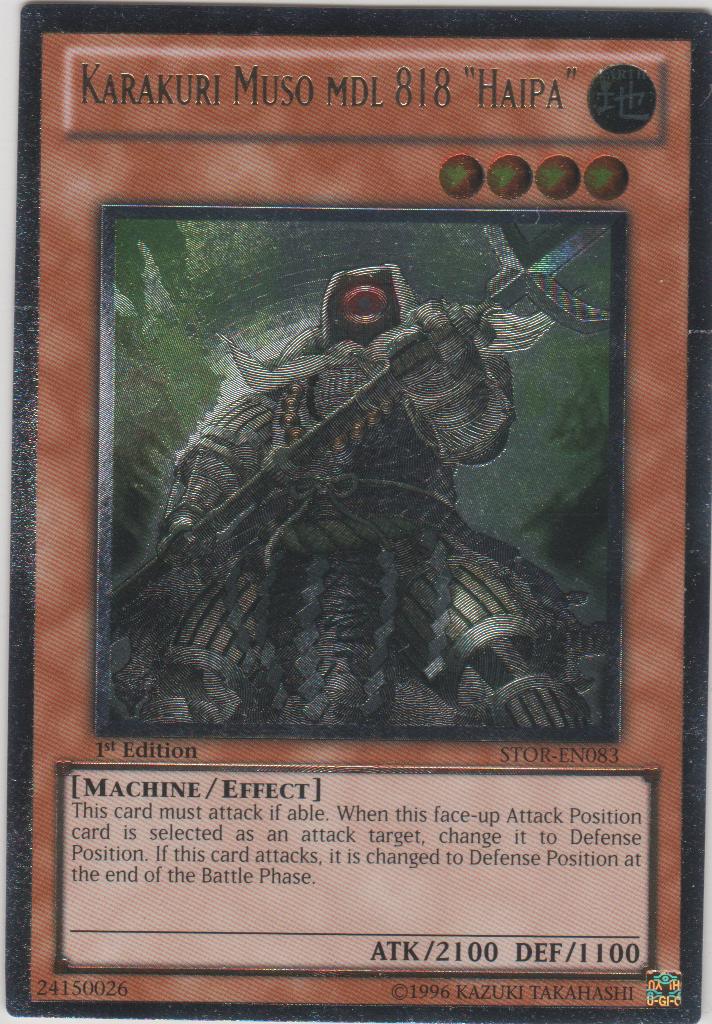 Karakuri Muso mdl 818 Haipa - Ultimate - STOR-EN083 - Ultimate Rare - 1st Edition