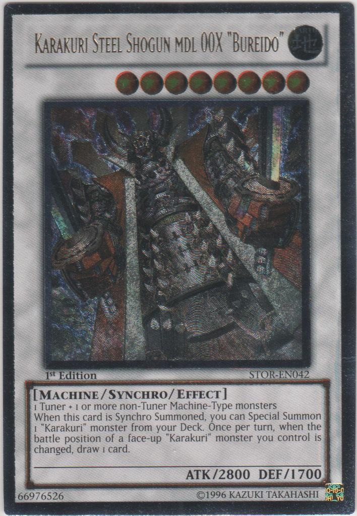 Karakuri Steel Shogun mdl 00X Bureido - Ultimate - STOR-EN042 - Ultimate Rare - 1st Edition