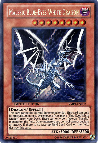 Malefic Blue-Eyes White Dragon - YMP1-EN002 - Secret Rare - Limited Edition