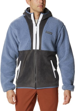 Columbia - Backbowl Sherpa Full-Zip Hoodie - Mens - BLUESTONE/SHARK/WHITE