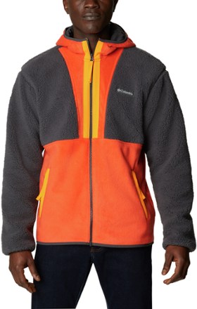 Columbia - Backbowl Sherpa Full-Zip Hoodie - Mens - RED QUARTZ/SHARK