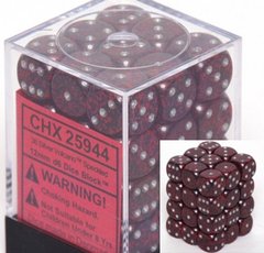 36 Silver Volcano Speckled 12mm D6 Dice Block CHX25944