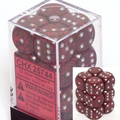 12 Silver Volcano Speckled 16mm D6 Dice Block - CHX25744