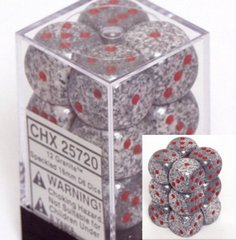 12 Granite Speckled 16mm D6 Dice Block - CHX25720