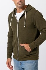 Threads 4 Thought - Triblend Fleece Zip Hoodie - Men's - HEATHER FORTRESS