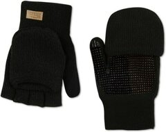 Kinco - Alyeska Lined Half-Finger Gloves with Convertible Mitt Hoods - BLACK