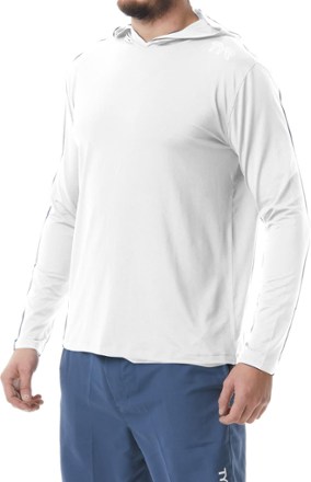 TYR - SunDefense Hooded Shirt - Mens - WHITE