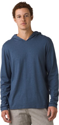 prAna - Hooded T-Shirt - Mens - DENIM HEATHER