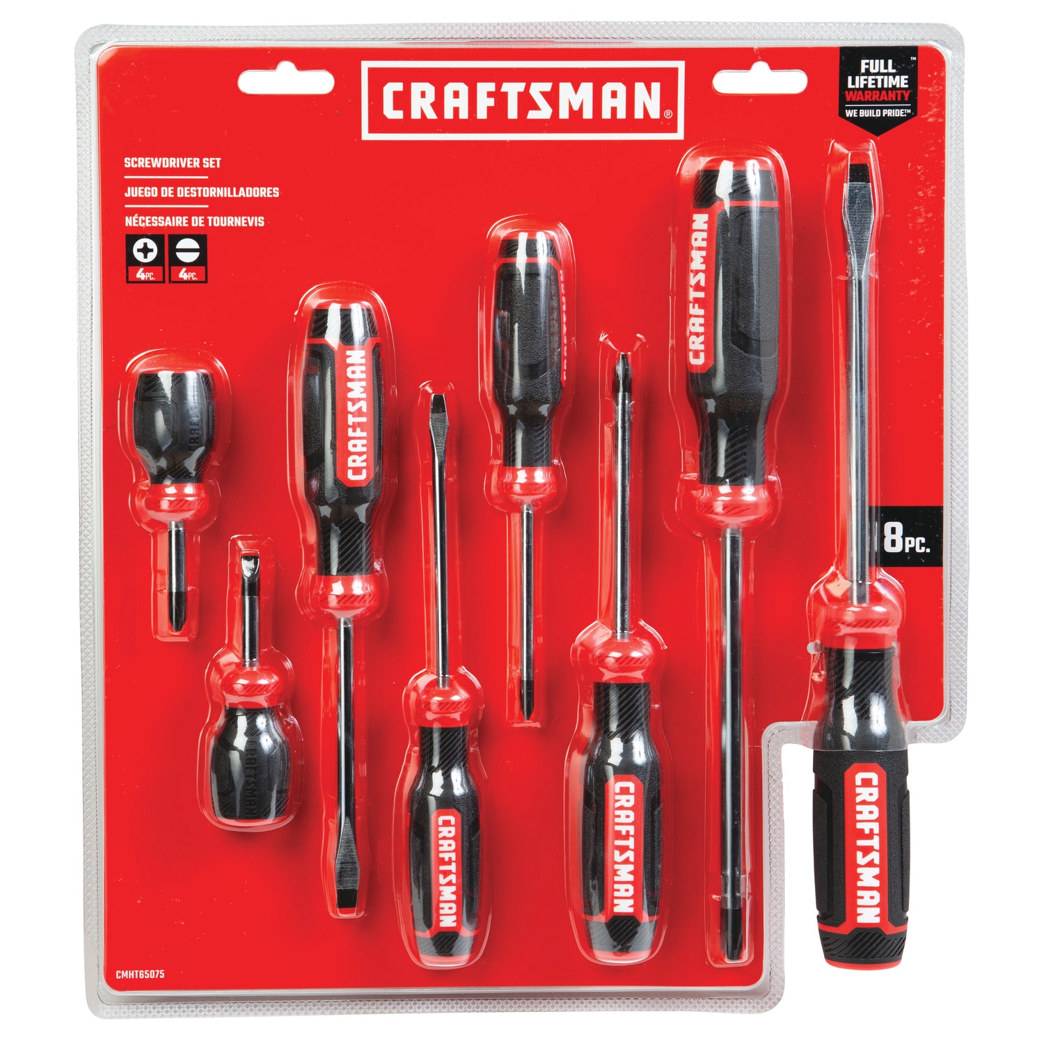 CRAFTSMAN - CMHT65075 - 8-Piece Bi-material Handle Set Screwdriver Set
