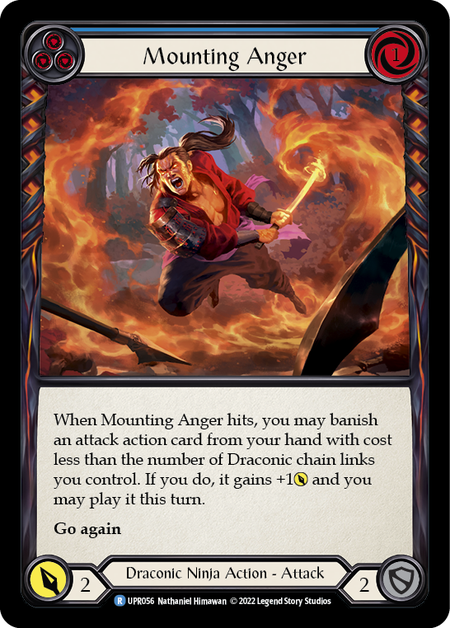 Mounting Anger (Blue) - Rainbow Foil