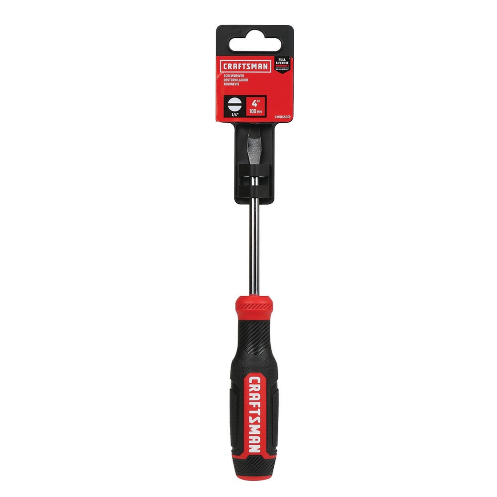 CRAFTSMAN - CMHT65059N - Bi-material Handle 1/4-in Slottedhead Screwdriver