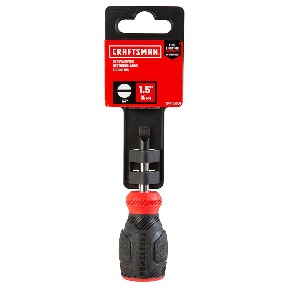 CRAFTSMAN - CMHT65058N - Bi-material Handle 1/4-in Slottedhead Screwdriver