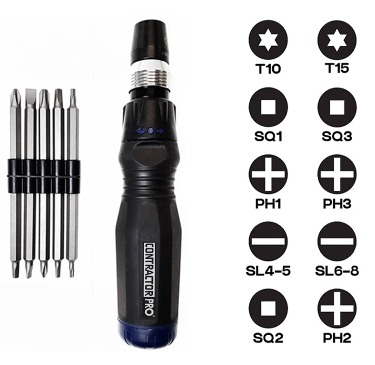 Contractor Pro - 50344MX - 10in1 QL3 Ratcheting Screwdriver