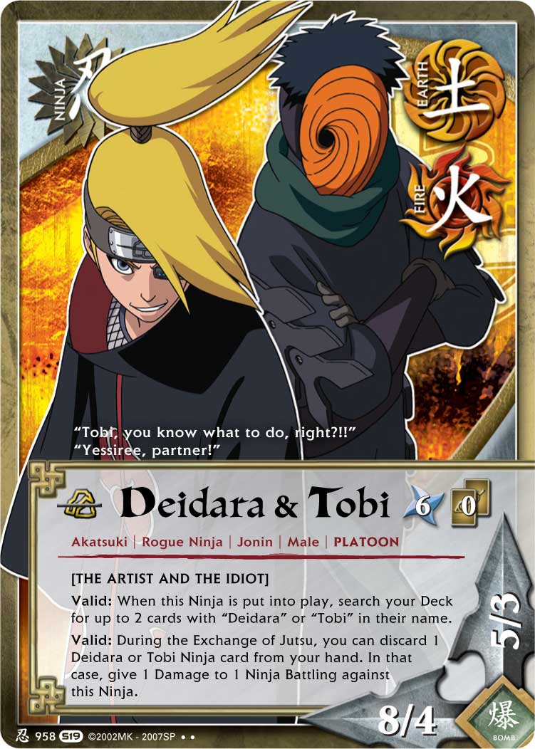 Deidara & Tobi - N-958 - Rare - 1st Edition
