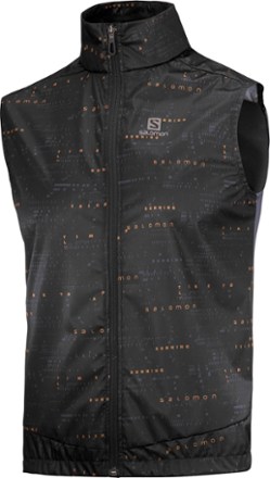 Salomon - Light Shell Vest - Mens - BLACK/AO