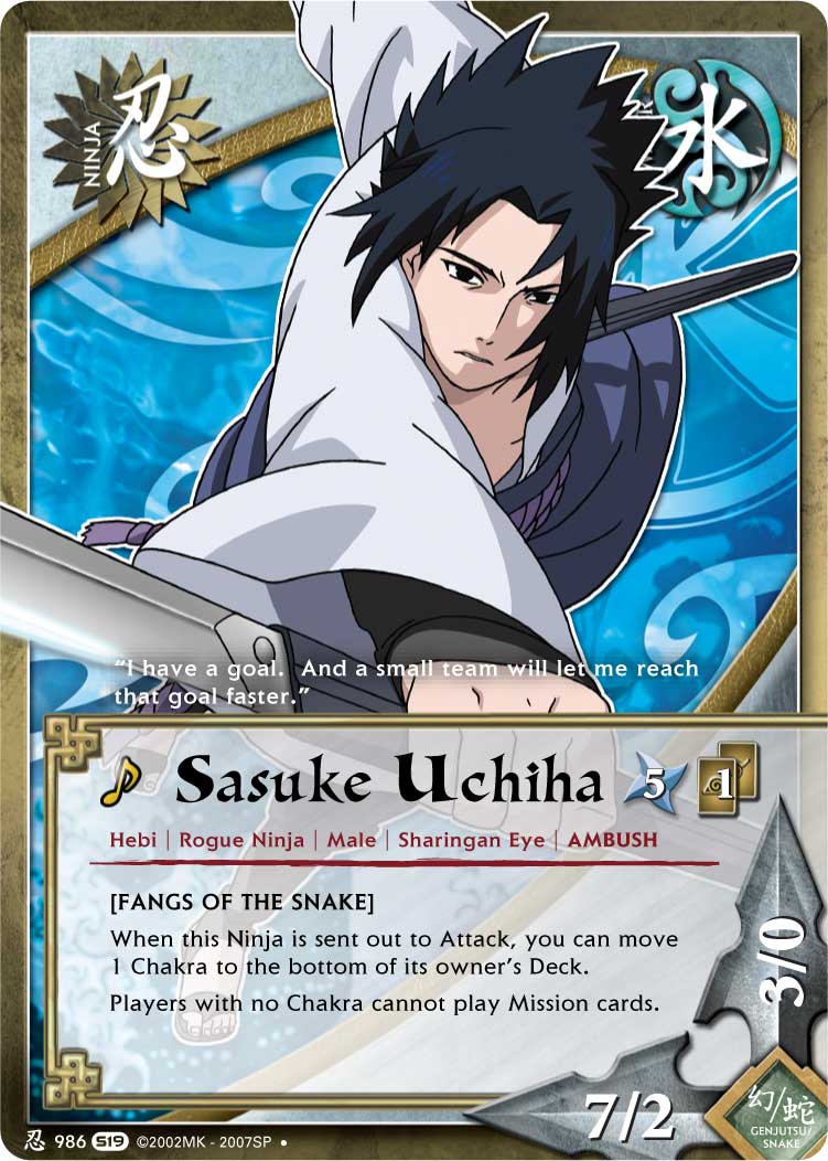 Sasuke Uchiha - N-986 - Uncommon - 1st Edition - Naruto Singles » Path of  Pain - Pro-Play Games