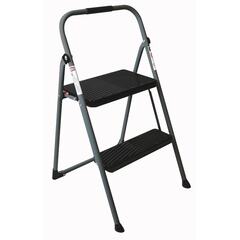 Werner - S222GY-6 - 2-Step 225 lbs. Capacity Gray Steel Foldable Step Stool